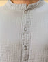 MANDARIN COLLAR MUSLIN SHIRT